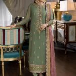 Heavy Embroidered Chiffon 3-Piece Suit with 4-Side Embroidered Dupatta