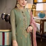 Heavy Embroidered Chiffon 3-Piece Suit with 4-Side Embroidered Dupatta
