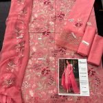 Embroidered Lawn 3-Piece Suit with Embroidered Chiffon Dupatta
