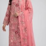 Embroidered Lawn 3-Piece Suit with Embroidered Chiffon Dupatta