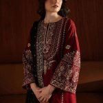 Heavy Sequence Embroidered Lawn 3-Piece Suit with Bamber Chiffon Dupatta