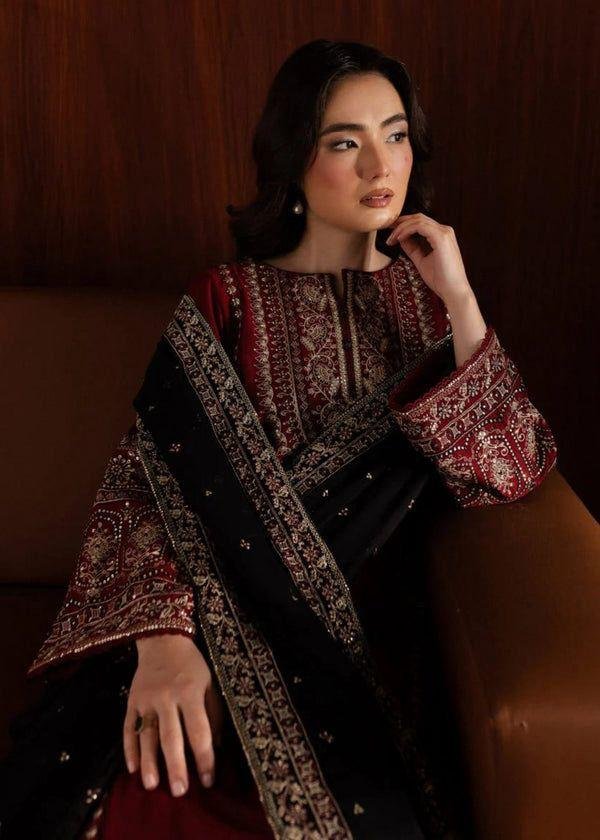 Heavy Sequence Embroidered Lawn 3-Piece Suit with Bamber Chiffon Dupatta