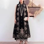 Fully Embroidered Dhanak 3-Piece Suit with Wool Shawl