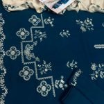 Fine Embroidered Dhanak 3-Piece Suit with Printed Wool Shawl
