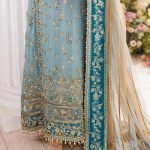 Embroidered Chiffon 3-Piece Suit with Ready-to-Wear Net Dupatta