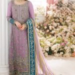 Embroidered Chiffon 3-Piece Suit with Ready-to-Wear Net Dupatta