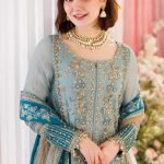 Embroidered Chiffon 3-Piece Suit with Ready-to-Wear Net Dupatta