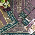 Embroidered Chiffon 3-Piece Suit with Ready-to-Wear Net Dupatta
