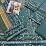 Embroidered Chiffon 3-Piece Suit with Ready-to-Wear Net Dupatta