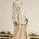 Embroidered Front Dhanak 3-Piece Suit with Digital Printed Shawl
