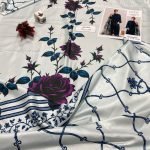 Heavy Embroidered Airjet Dhanak 3-Piece Suit with Digital Shawl