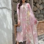 Chikankari Embroidered Lawn 3-Piece Suit with Printed Diamond Dupatta