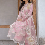 Chikankari Embroidered Lawn 3-Piece Suit with Printed Diamond Dupatta