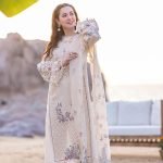 Chikankari Cutwork Lawn 3-Piece Suit with Organza Cutwork Dupatta