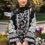 Embroidered Lawn 3-Piece Suit with Printed Diamond Dupatta