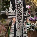 Embroidered Lawn 3-Piece Suit with Printed Diamond Dupatta