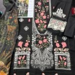 Embroidered Lawn 3-Piece Suit with Printed Diamond Dupatta