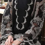 Embroidered Festive Lawn 3-Piece Suit with Ready-to-Wear Bamber Dupatta