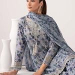 Printed Silk 3-Piece Suit with Digital Printed Silk Dupatta