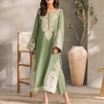 Premium Airjet Lawn 3-Piece Suit with Embroidered Bamber Chiffon Dupatta