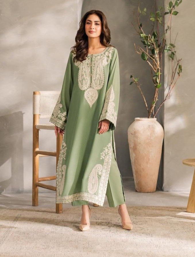 Premium Airjet Lawn 3-Piece Suit with Embroidered Bamber Chiffon Dupatta