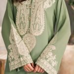 Premium Airjet Lawn 3-Piece Suit with Embroidered Bamber Chiffon Dupatta