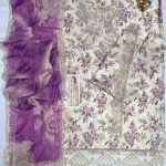 Luxury Printed Silk 3-Piece Suit with Digital Silk Dupatta
