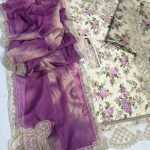 Luxury Printed Silk 3-Piece Suit with Digital Silk Dupatta