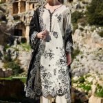 Cutwork Embroidered Border Dhanak 3-Piece Suit with Heavy Shawl