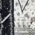 Cutwork Embroidered Border Dhanak 3-Piece Suit with Heavy Shawl