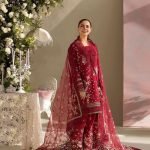 Heavy Embroidered Airjet Lawn 3-Piece Suit with Voile Printed Dupatta
