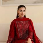 Multi-Head Embroidered Lawn 3-Piece Suit with Bamber Chiffon Dupatta