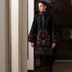 All-Over Embroidered Dhanak 3-Piece Suit with Digital Printed Shawl